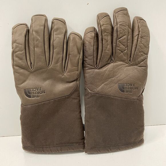 The North Face Denali SE Leather Gloves Brown Large Insulated HTF Discontinued - Picture 1 of 5